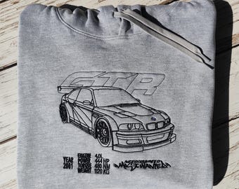 Need For Speed Most Wanted Embroidery hoodie | NFS MW | BMW e46 | m3 | Gtr