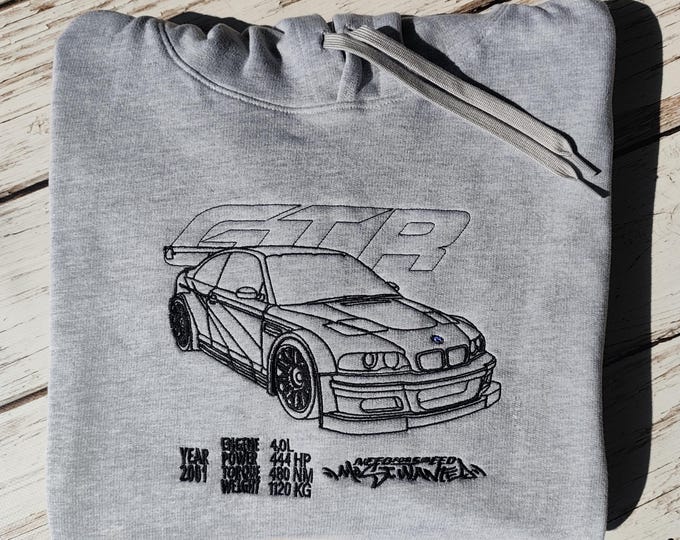 Need For Speed Most Wanted Embroidery hoodie | NFS MW | BMW e46 | m3 | Gtr