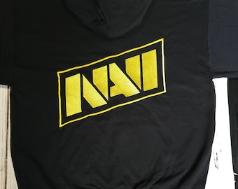 Full big embroidery inspired by team Natus Vincere (Na'Vi) hoodie- FPS CS2 Gamer Slang Graphic Hoodie | Streetwear Gaming Sweatshirt