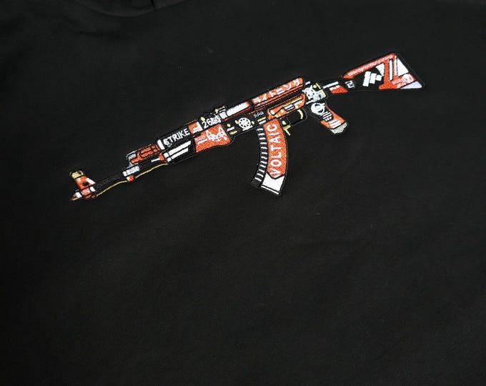 Full Custom embroidery CSGO CS2 hands and weapon Hoodie - FPS CS2 Gamer Slang Graphic Hoodie | Streetwear Gaming Sweatshirt | Unisex