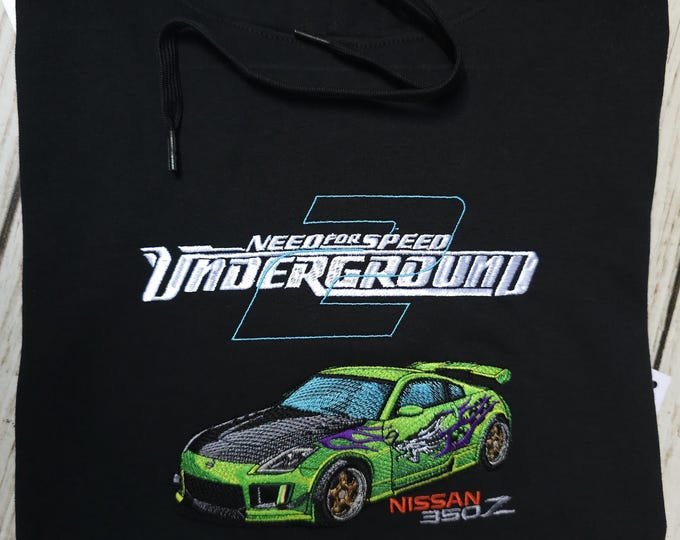 Need For Speed Underground 2 Realistic Embroidery hoodie | NFS U2 | Nissan 350z |