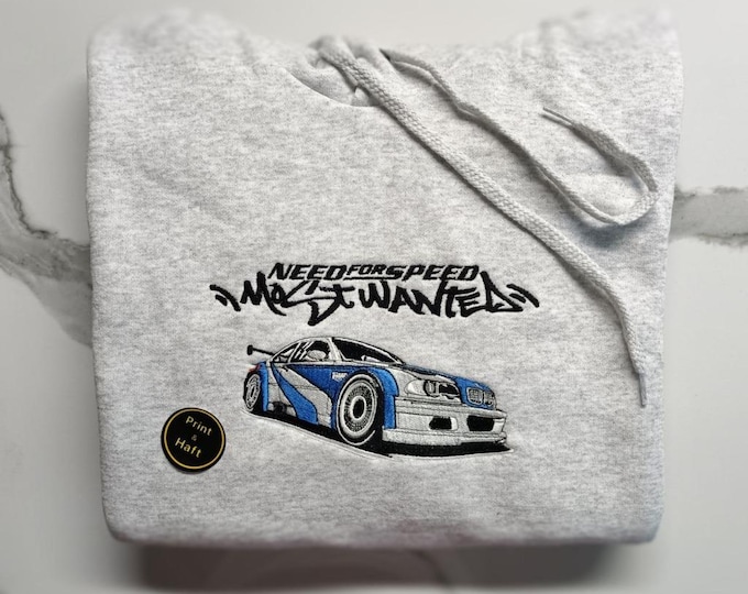 Featured listing image: Need For Speed Most Wanted Embroidery hoodie | NFS MW | BMW e46 | m3 | Gtr