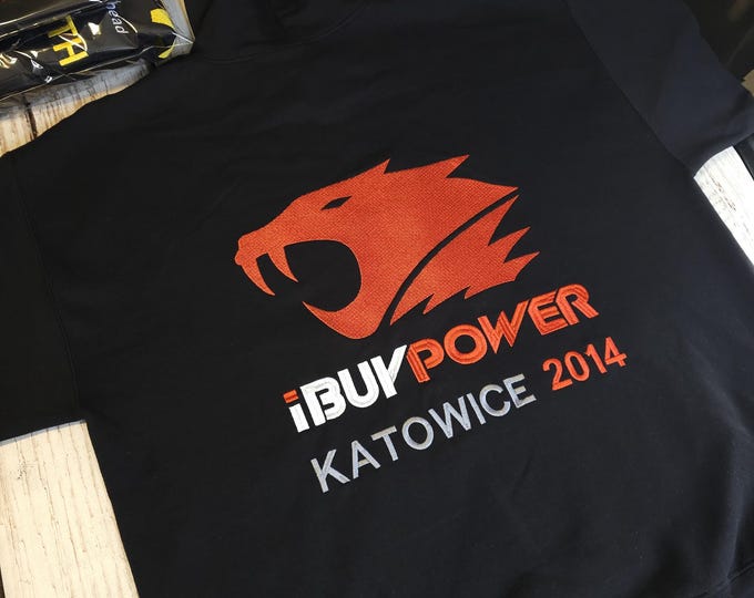 Full big embroidery ibuypower (Holo) | Katowice 2014 Hoodie - FPS CS2 Gamer Slang Graphic Hoodie | Streetwear Gaming Sweatshirt | Unisex
