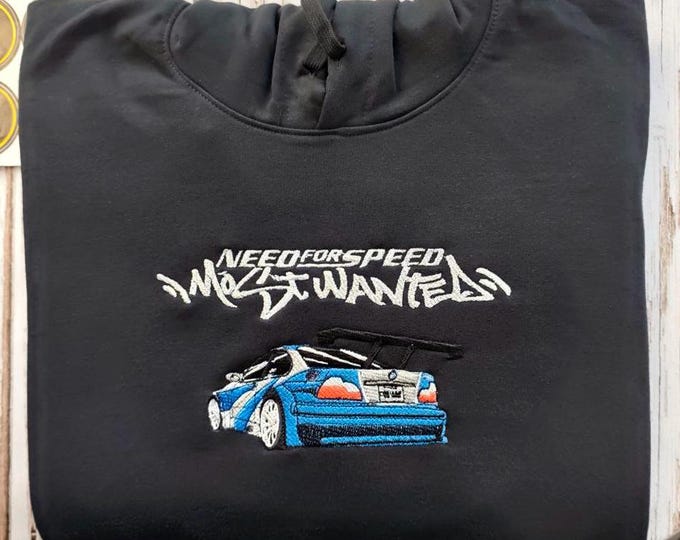 Need For Speed Most Wanted Embroidery hoodie | NFS MW | BMW e46 | m3 | Gtr