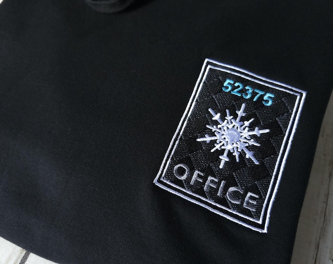 Full embroidery OFFICE Hoodie - FPS CS2 Gamer Slang Graphic Hoodie | Streetwear Gaming Sweatshirt | Unisex