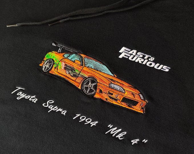 Fast and The Furious Cars Embroidery hoodie | FF | Skyline | Supra | Lancer | Eclipse