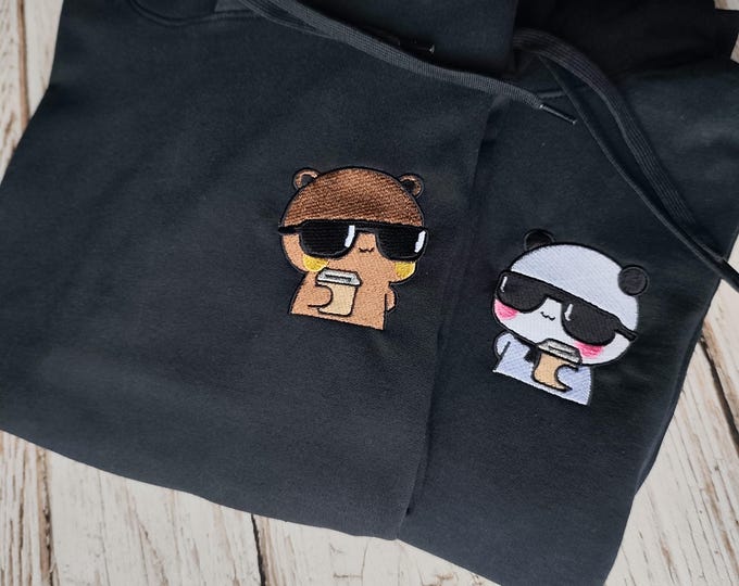 Bubu and Dudu Coffe Time character Embroidery hoodie | BubuDudu |