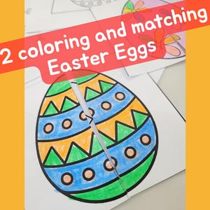 Color and Match Easter Egg Game Printable