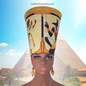 EGYPTIAN UNDERWORLD CROWN and Earring set #handmade #original #ancient #Egypt #crown #unisex #Halloween #costume
