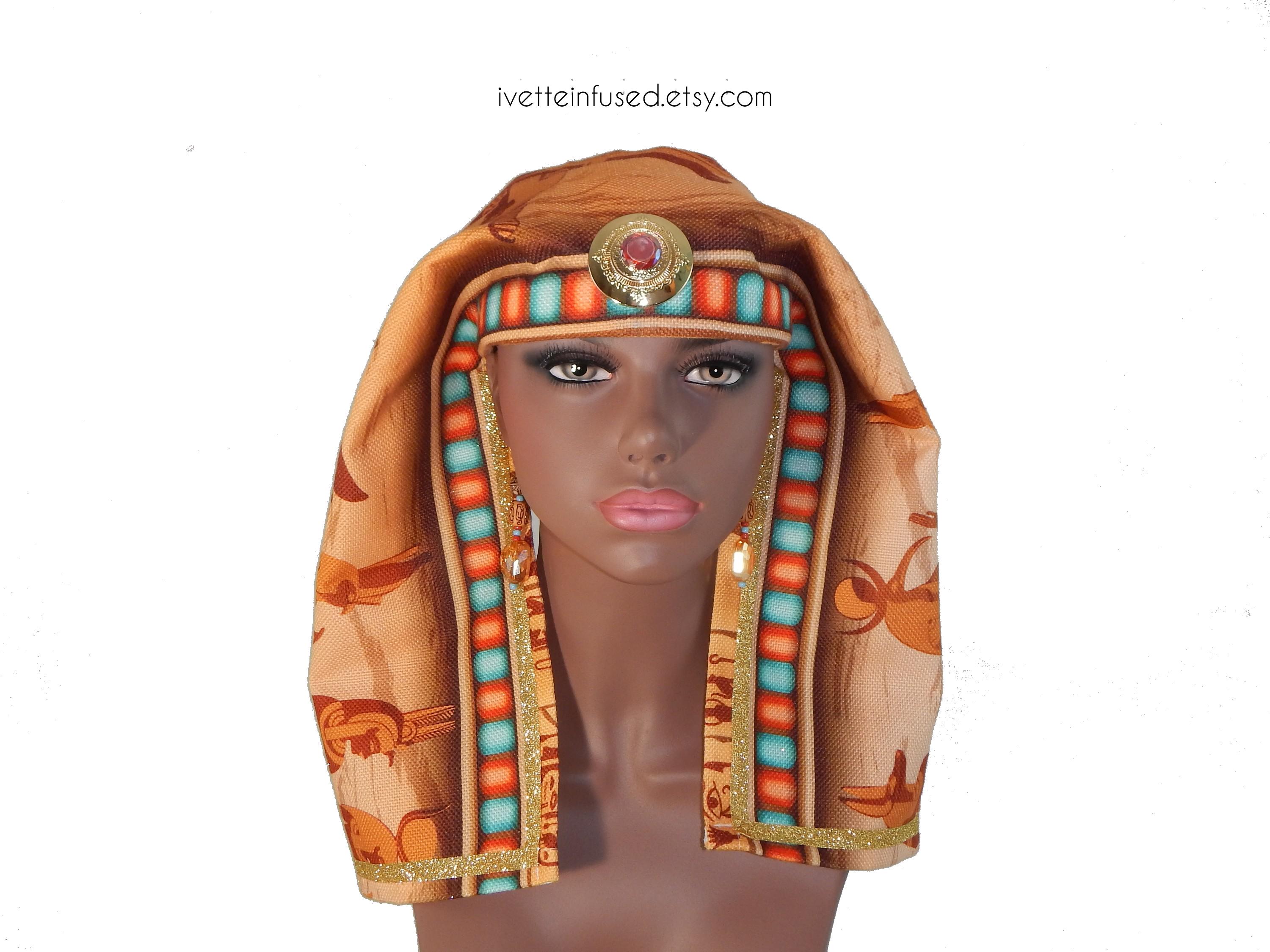 King TUT Egyptian Costume Headband Headpiece for Adults and Kids - Set of Two Deluxe King Tut Adult Headpiece | Costume Accessories main image 2