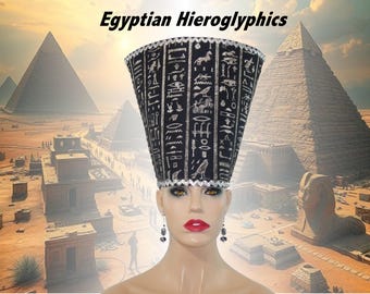 Ancient Egyptian crown and earrings set, Pharoah crown, Cleopatra crown, Theatrical costume, Egyptian royalty