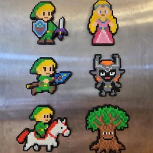 Legend of Zelda Pixel Art Fridge Magnets, Hyrule Characters Collection Set image 4