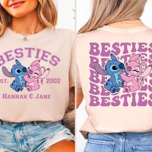 Sudadera Stitch Angel Besties, camiseta a juego Disney Friends, camiseta Stitch Angel Besties, camiseta Disney Stitch, camiseta Disney Besties imagen 9