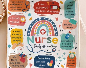 Nurse Daily Affirmations Jewelry Dish, Ceramic Ring Plate, Nurse Appreciation Gift
