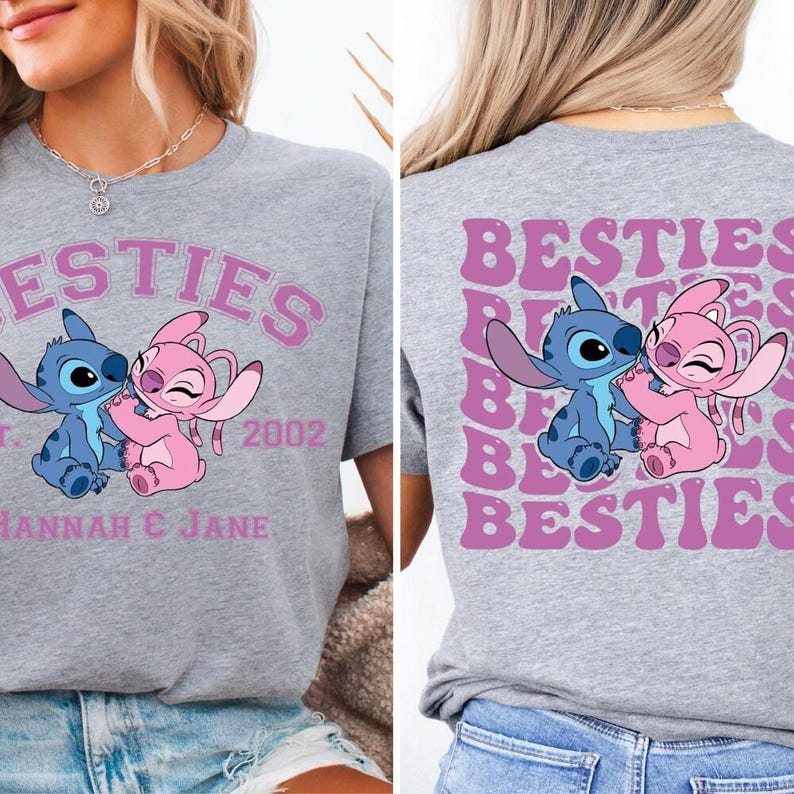 Sudadera Stitch Angel Besties, camiseta a juego Disney Friends, camiseta Stitch Angel Besties, camiseta Disney Stitch, camiseta Disney Besties imagen 10