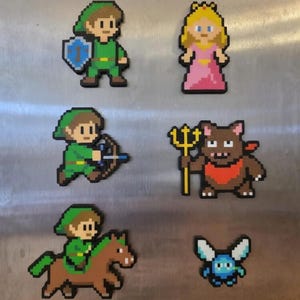 Legend of Zelda Pixel Art Fridge Magnets, Hyrule Characters Collection Set image 3