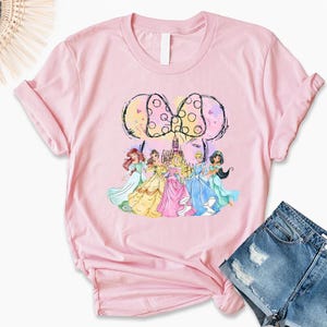 Disney Princess Shirt, Girls Trip Shirt, Disney Princess Bow Shirt, Disney Family Trip Sweatshirt, Disneyland Girl Trip Tee, Belle, Elsa image 7