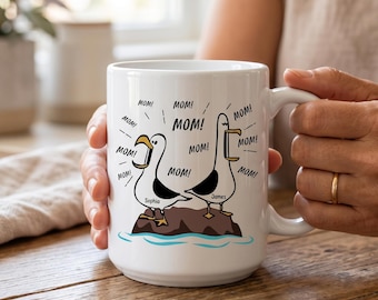 Mug personnalisé maman mouette maman maman, cadeau drôle de fête des mères pour maman, tasse à café Disney Nemo, tasse inspirée du monde de Nemo