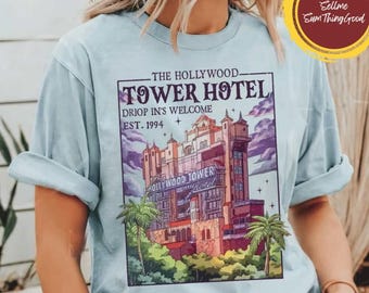 Vintage The Hollywood Tower Hotel Disney Hollywood Studios Shirt, WDW Disneyland Family Vacation 2024, The Twilight Zone Tower of Terror Tee