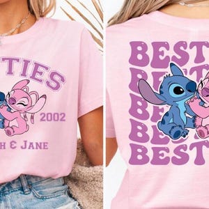 Sudadera Stitch Angel Besties, camiseta a juego Disney Friends, camiseta Stitch Angel Besties, camiseta Disney Stitch, camiseta Disney Besties imagen 6