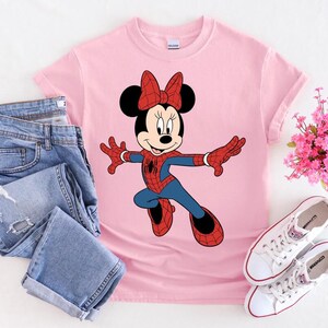 Costume Disney Mickey et Minnie Spiderman, chemise Spider Man rétro Marvel, chemise fans MCU, WDW Magic, chemise voyage Disney's Hollywood Studios image 3