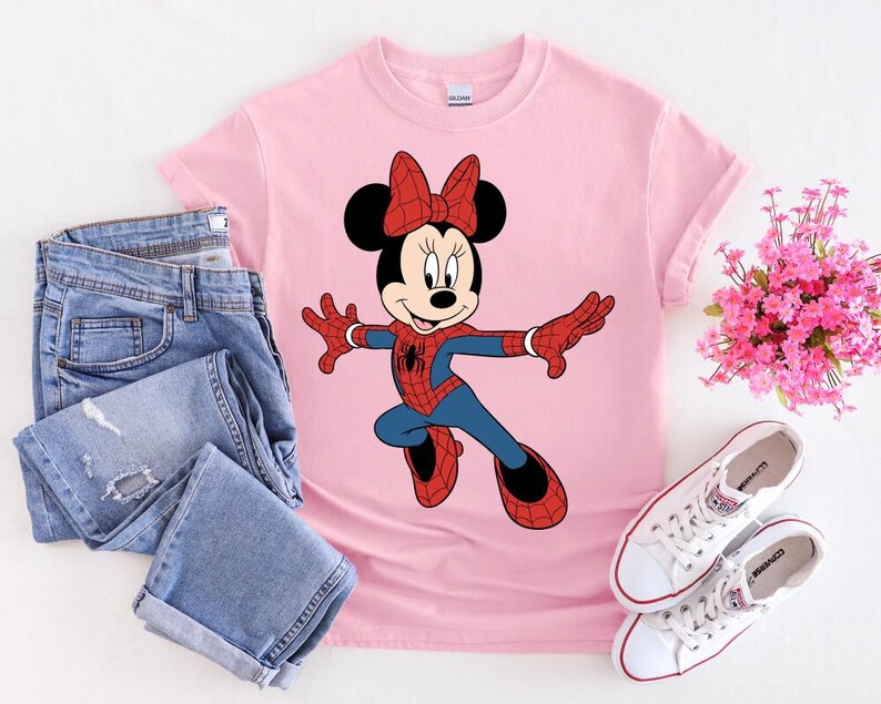 Costume Disney Mickey et Minnie Spiderman, chemise Spider Man rétro Marvel, chemise fans MCU, WDW Magic, chemise voyage Disney's Hollywood Studios image 3