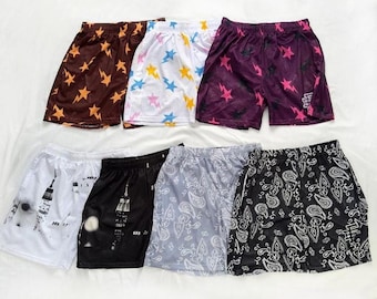 Unisex EE Basic Shorts Y2K Star Mesh Short Skyline Streetwear Gym Trunks Summer Activewear College Mesh Basketball Shorts Men NCAA Style
