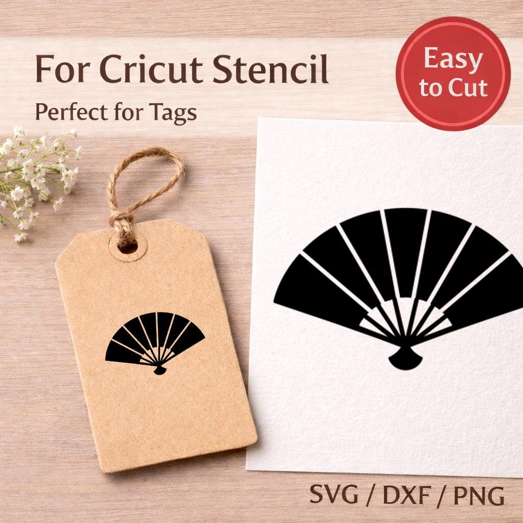 Japanese Folding Fan SVG,DXF,PNG | Cutting Machine Files | Stecil ...