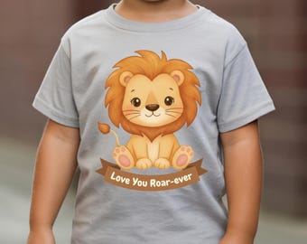 Kids Lion Shirt, Toddler Safari Animal Tee, Cute Pastel Lion Shirt for Kids, Youth Jungle Graphic Sweatshirt, Lion Kids Outfit