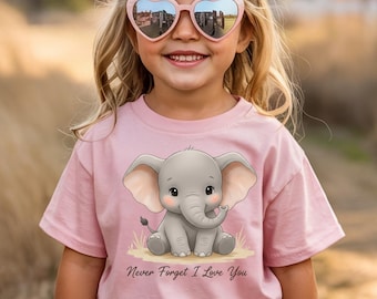 Kids Elephant Shirt, Toddler Safari Animal Tee, Cute Pastel Elephant Shirt for Kids, Youth Wildlife Sweatshirt, Jungle Animal Outfit