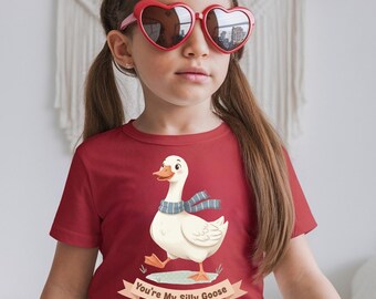 Kids Goose Shirt, Toddler Farm Animal Tee, Cute Pastel Goose Shirt for Kids, Funny Youth Goose Sweatshirt, Cottagecore Kids Outfit