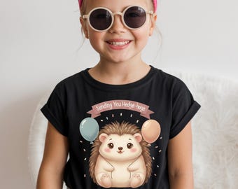 Kids Hedgehog Shirt, Toddler Woodland Animal Tee, Cute Pastel Hedgehog Shirt for Kids, Forest Graphic Sweatshirt, Cottagecore Kids Outfit