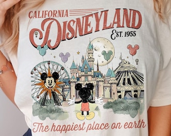 Vintage Disneyland Comfort Colors Shirt, Retro Disney Tee, Space Space Mountain Shirt, Mickey And Friends Tee, Disney Vacation Shirt