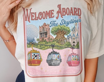 Disney Skyliner See The World From Above Resort Shirt, Matching Family Vacation T-Shirt, Skyliner Park Tee, Group Travel Shirt