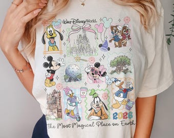 Disney World Comfort Colors Shirt, 2026 Park Icons Vacation Graphic Shirt for Family Trip