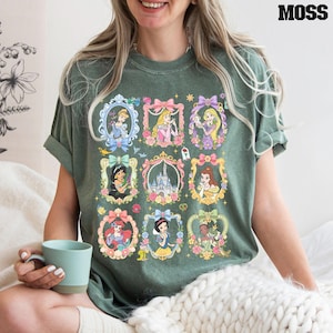 WDW Princess Shirt, Comfort Colors Floral Coquette Bow Tee, Disney Girls Trip Park Vacation Shirt image 3