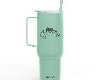 Home Heart Custom State Tumbler - 40oz Insulated Engraved Tumbler with Lid - Personalize - Multiple Colors
