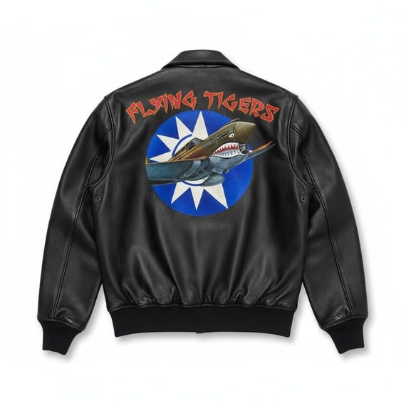 Flying Tigers A-2 Leather Bomber Jacket – Vintage WWII Pilot Style