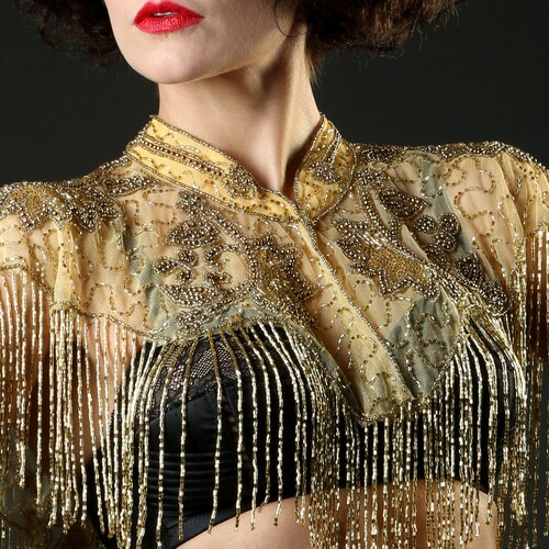 Gold Sequin Cape