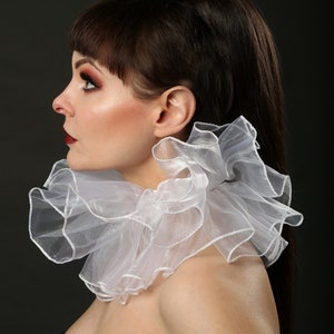 Luxury Pierrot White Clown Ruff image 1