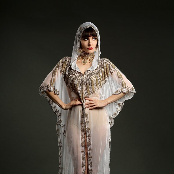 V-Neck White Kaftan main image 0