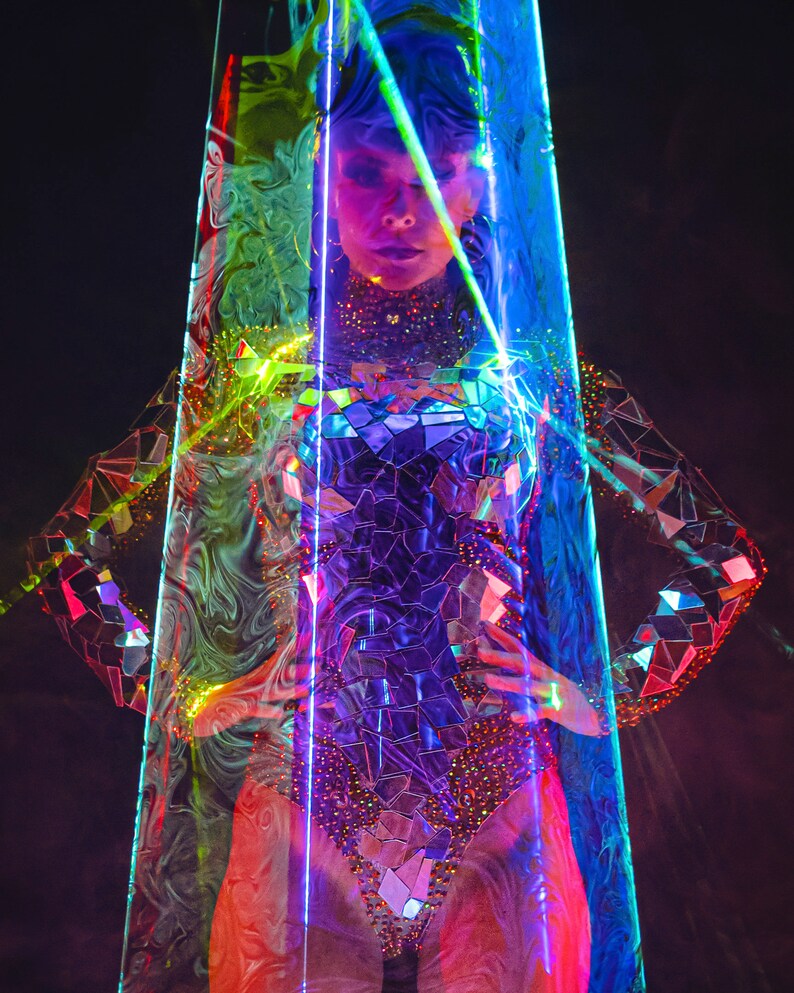 Mirror Rhinestone Dance Leotard Costume Etsy