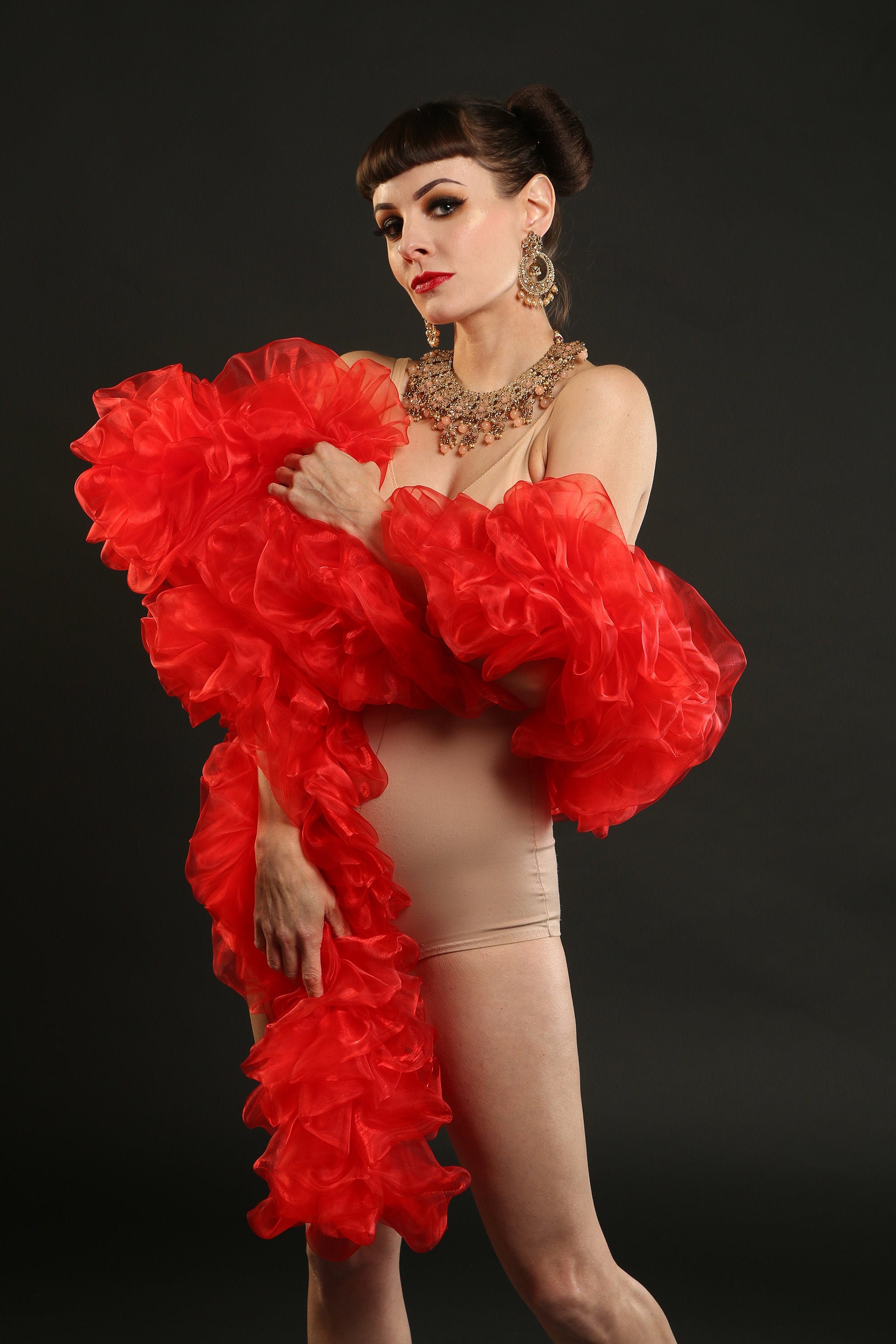 Silver Burlesque Organza Boa ~ vegan ~ cabaret and drag costume – Talulah  Blue Costumes
