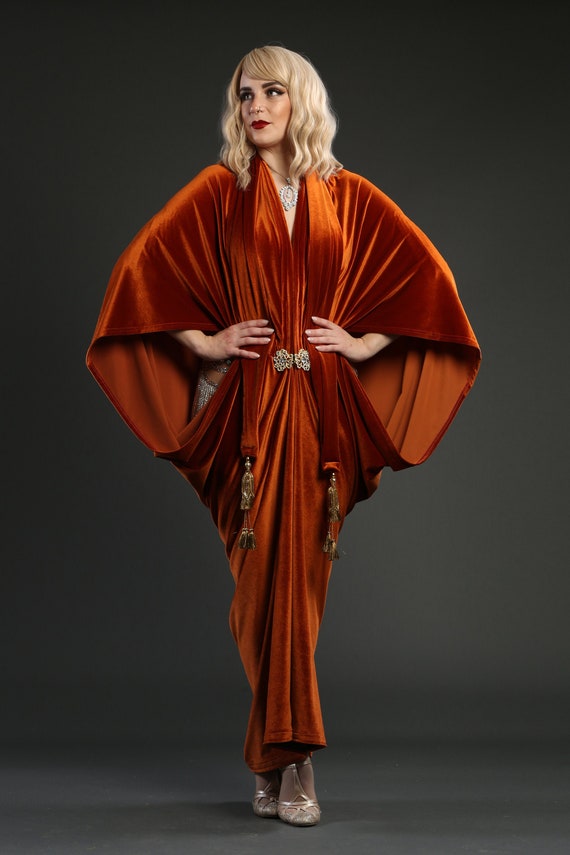 orange flapper dress