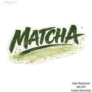 Matcha streetwear png, Japans stadskledingontwerp, edgy groene thee typografie clipart, grunge-lettertypeafbeelding voor T-shirts, png