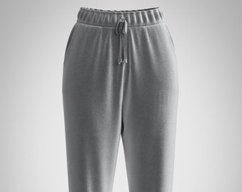 Pantalon de survêtement en velours femme, pantalon de survêtement en velours bleu, pantalon de survêtement en velours, pantalon de détente pour femmes, pantalon de jogging EN PELUCHE