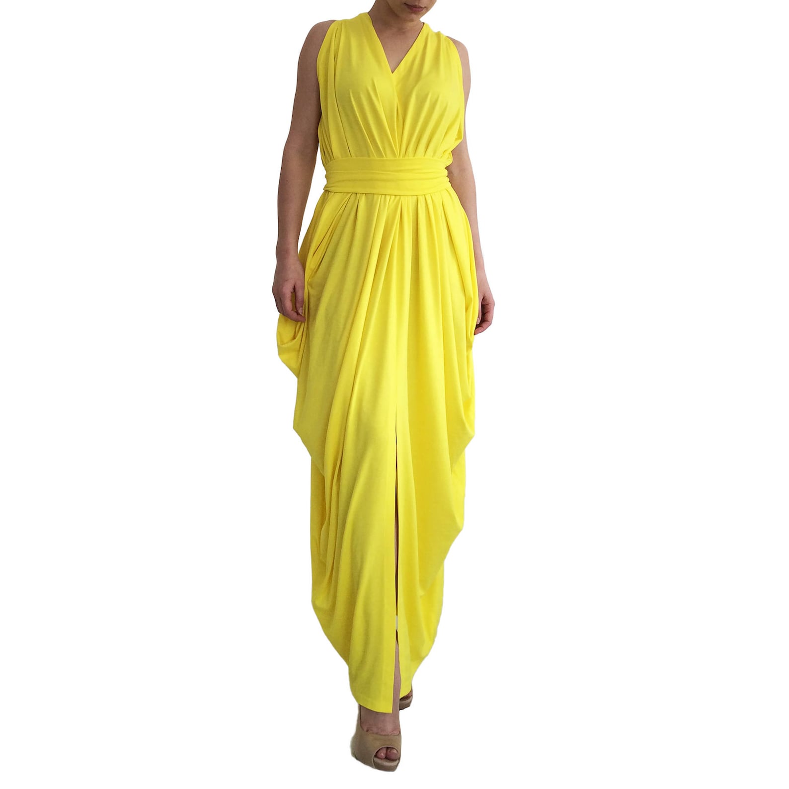 Long Yellow Loose Fit Maxi Dress Dress Summer Kaftan - Etsy