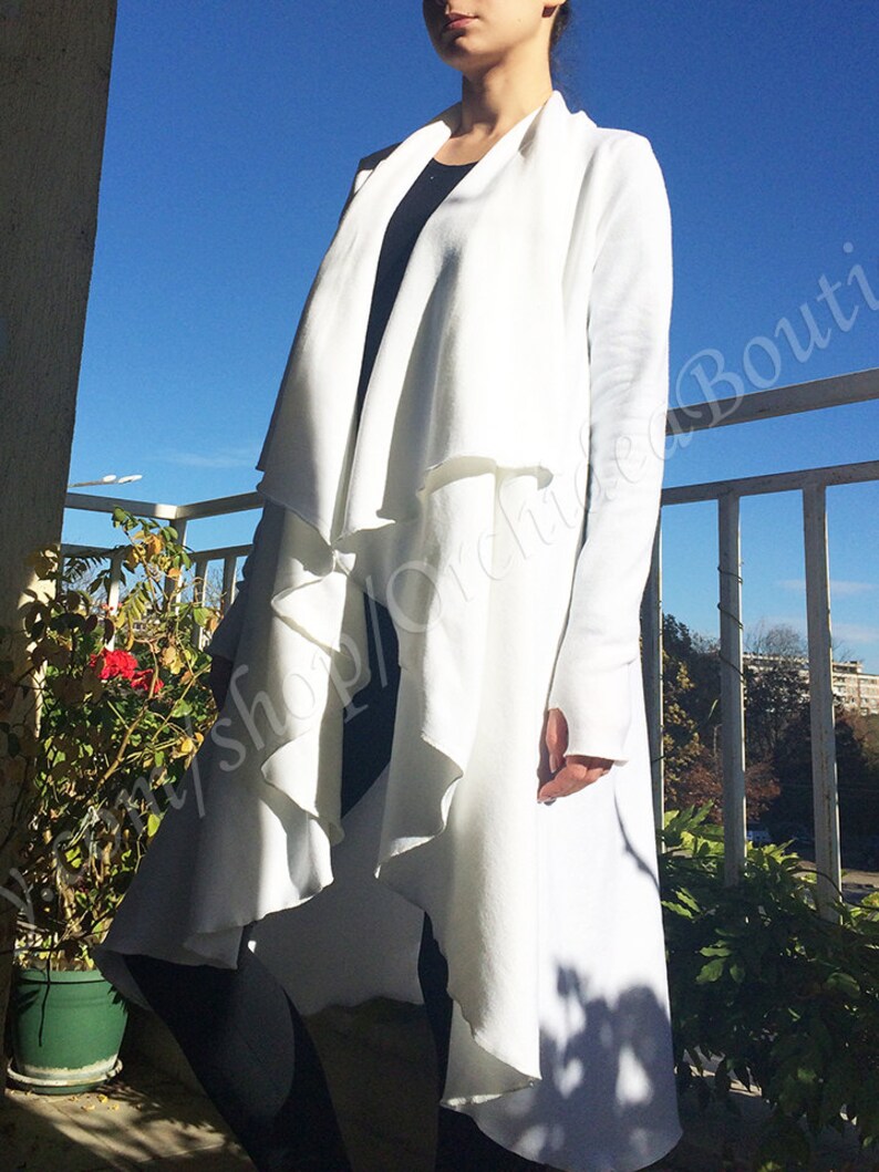 Long cardigan Black cardiganWomen outerwear Black drape jacket Cardigan sweater Black jacket Long sleeve sweater Knitwear LANA FALL