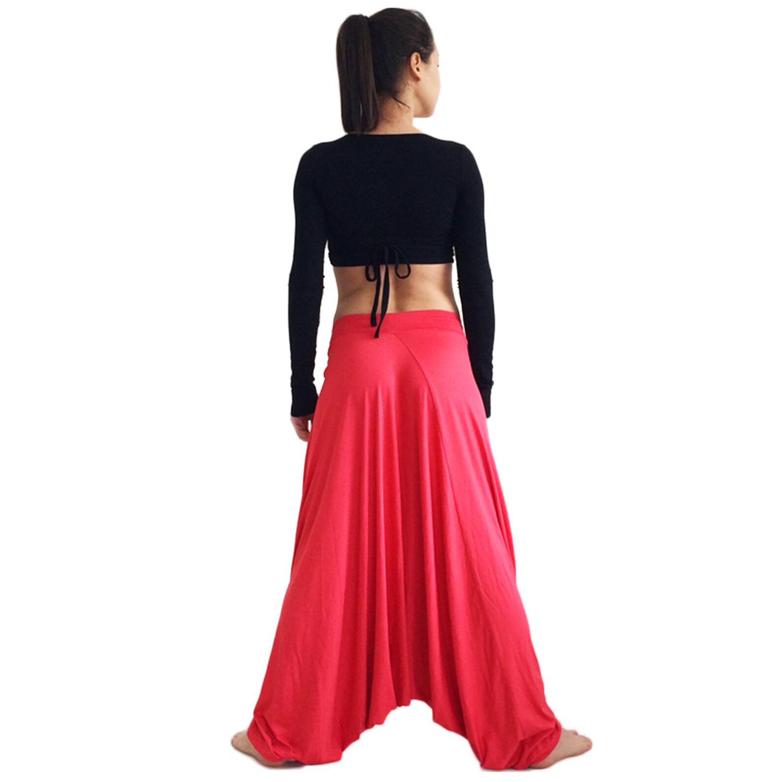 Aladdin Pants/ Loose Yoga Pants/ Green Boho Pants/ Drop Crotch Etsy