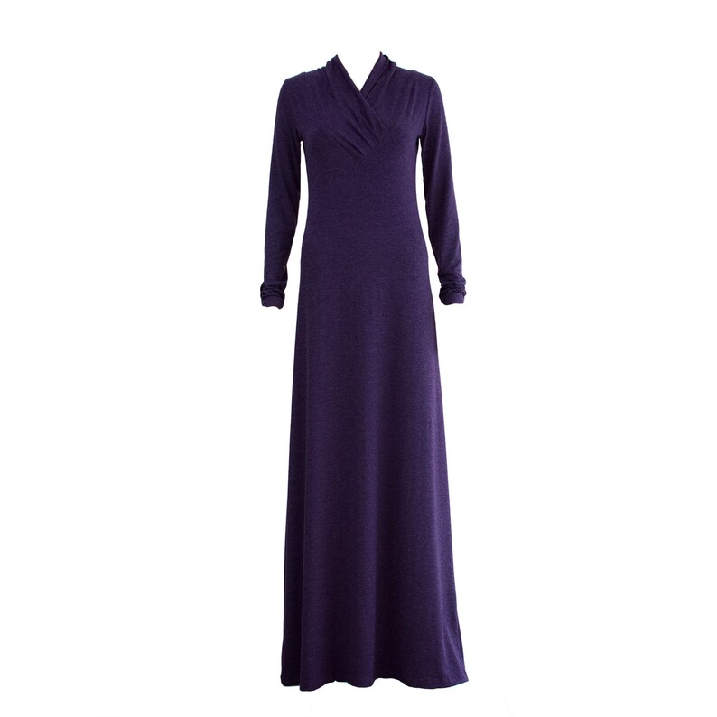 Black Maxi Dress/ Long Sleeve Dress/ Minimalistic Maxi Dress/ - Etsy